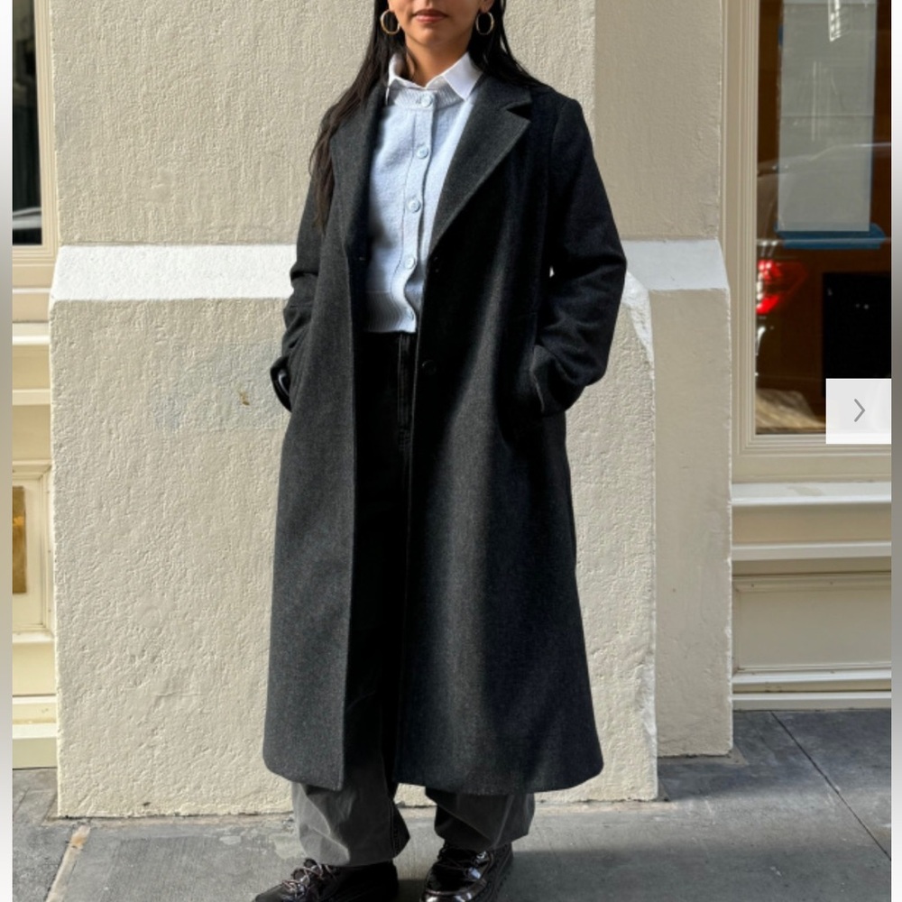 GU USA -  Dark Gray Long Coat Size M